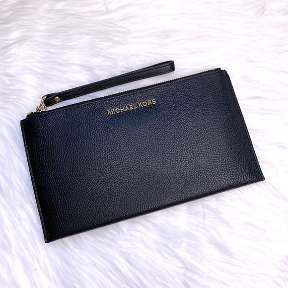 NEW! Michael Kors Leather Clutch/Wristlet Jet Set - Picture 5 of 5